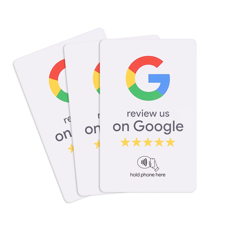 Google Review Tap Card - NFC and QR Code Card for Small Business, Get More Customer Reviews, Must Have for Office, Trade Shows & Vendor Booths