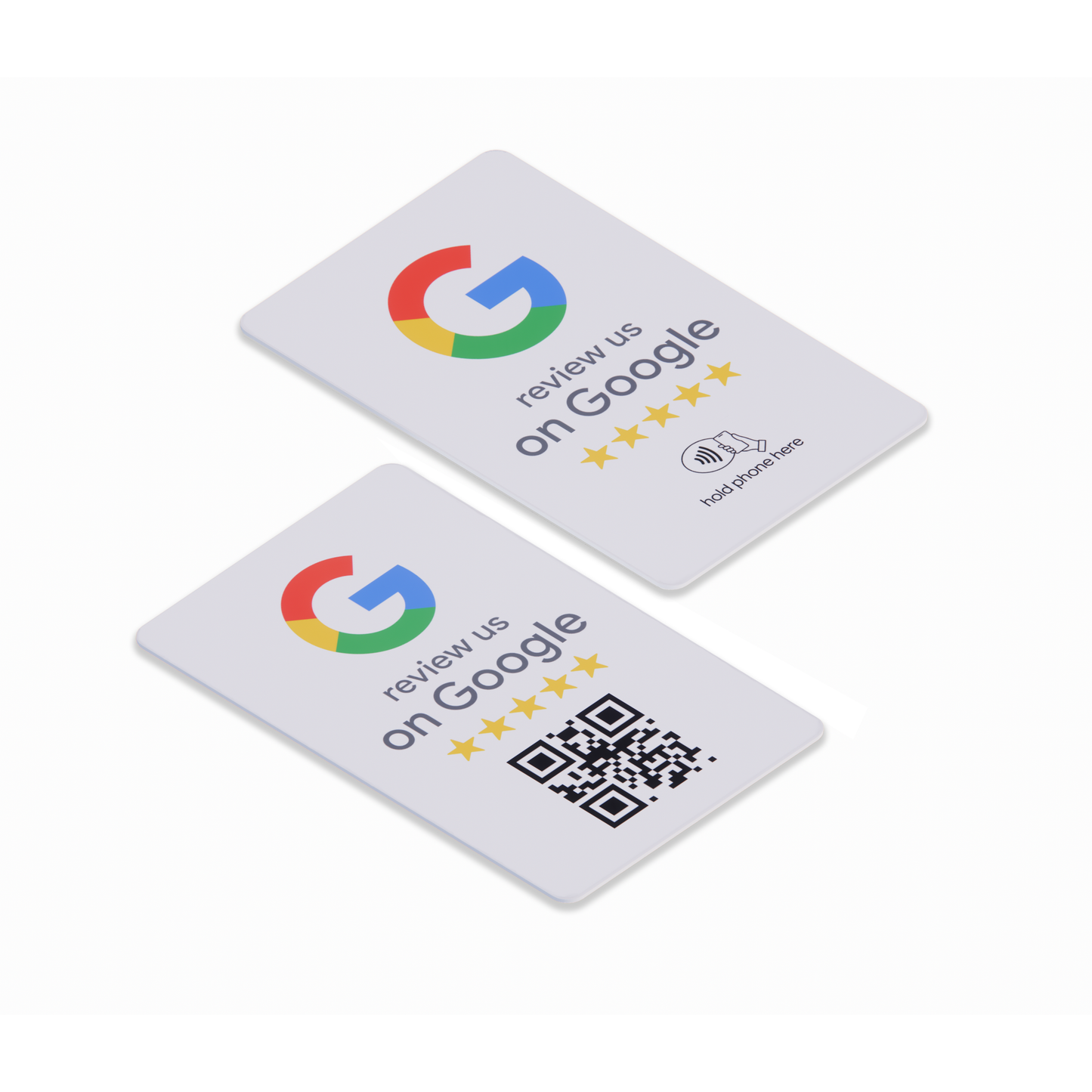Google Review Tap Card - NFC and QR Code Card for Small Business, Get More Customer Reviews, Must Have for Office, Trade Shows & Vendor Booths