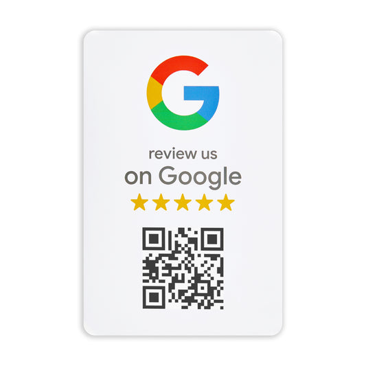 Google Review Sticker - QR Code Sign for Small Business, Get More Customer Reviews, Must Have for All Businesses