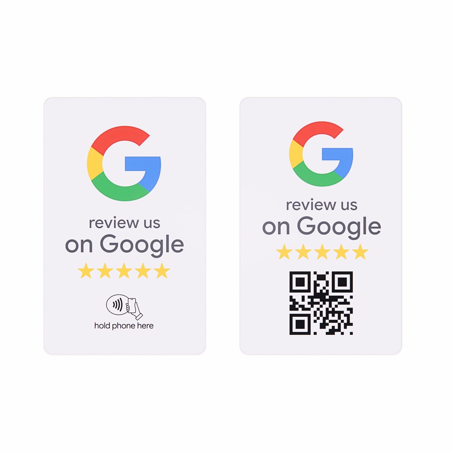 Google Review Tap Card - NFC and QR Code Card for Small Business, Get More Customer Reviews, Must Have for Office, Trade Shows & Vendor Booths