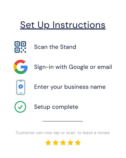 Google Review Tap Card - NFC and QR Code Card for Small Business, Get More Customer Reviews, Must Have for Office, Trade Shows & Vendor Booths