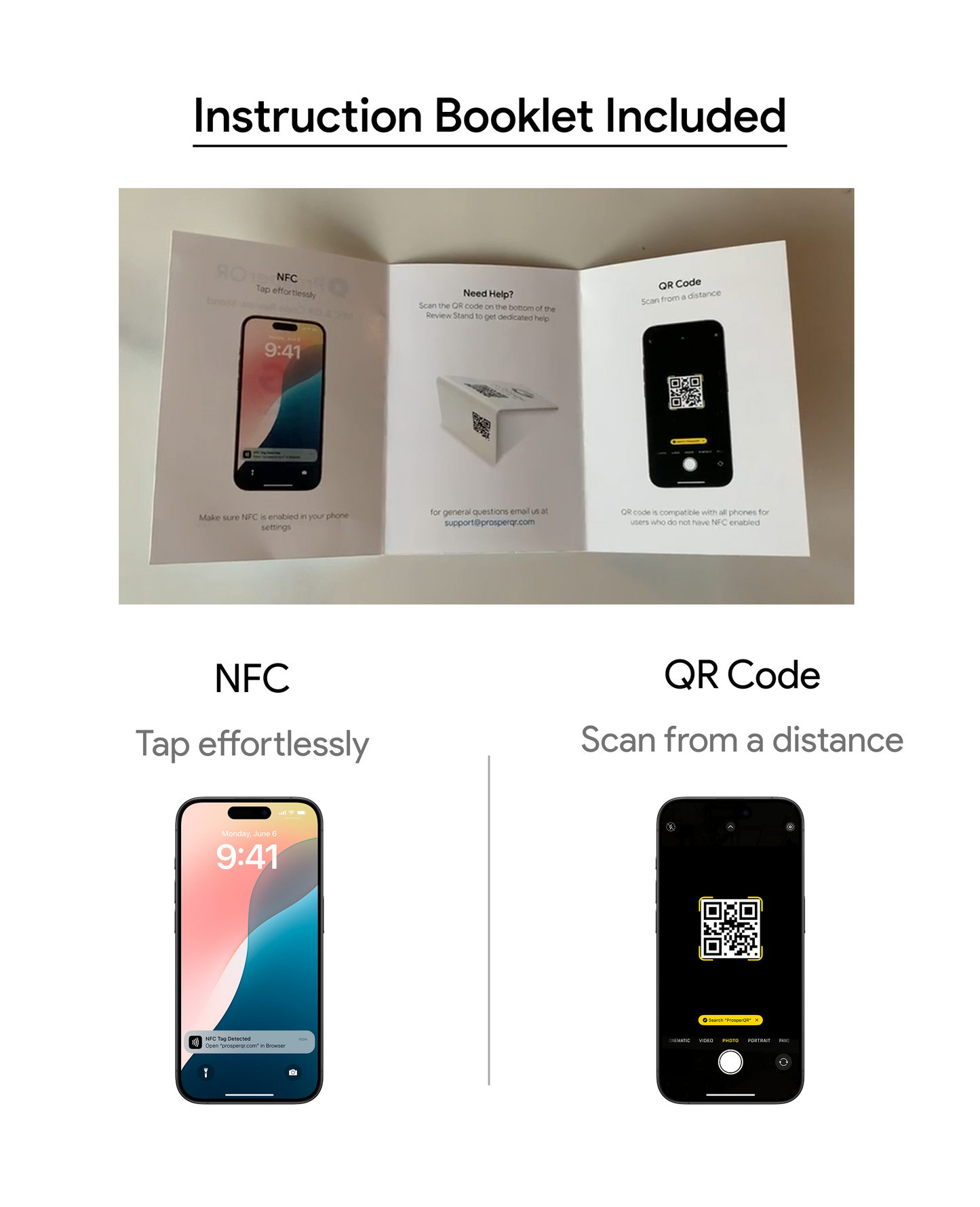 Google Review Stand - NFC & QR Code, Easy Setup, For All Businesses