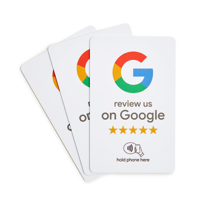 Google Review Tap Card - NFC and QR Code Card for Small Business, Get More Customer Reviews, Must Have for Office, Trade Shows & Vendor Booths