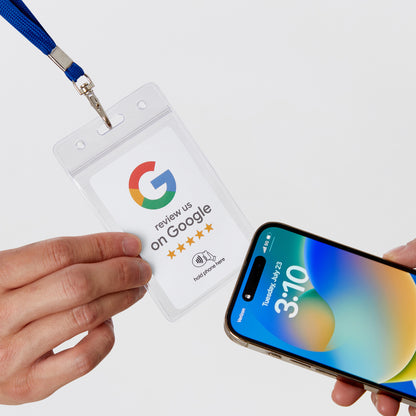 Google Review Tap Card - NFC and QR Code Card for Small Business, Get More Customer Reviews, Must Have for Office, Trade Shows & Vendor Booths