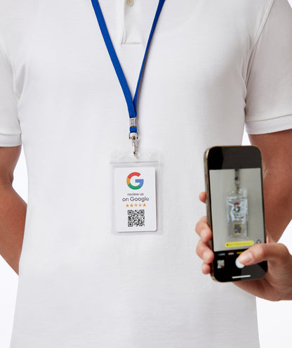 Google Review Tap Card - NFC and QR Code Card for Small Business, Get More Customer Reviews, Must Have for Office, Trade Shows & Vendor Booths